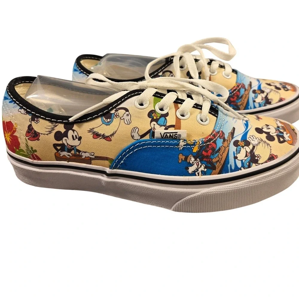 Disney Vans‎ Authentic Mickey and Friends Hawaiian Sneakers Mens 4.5 Womens 6.0